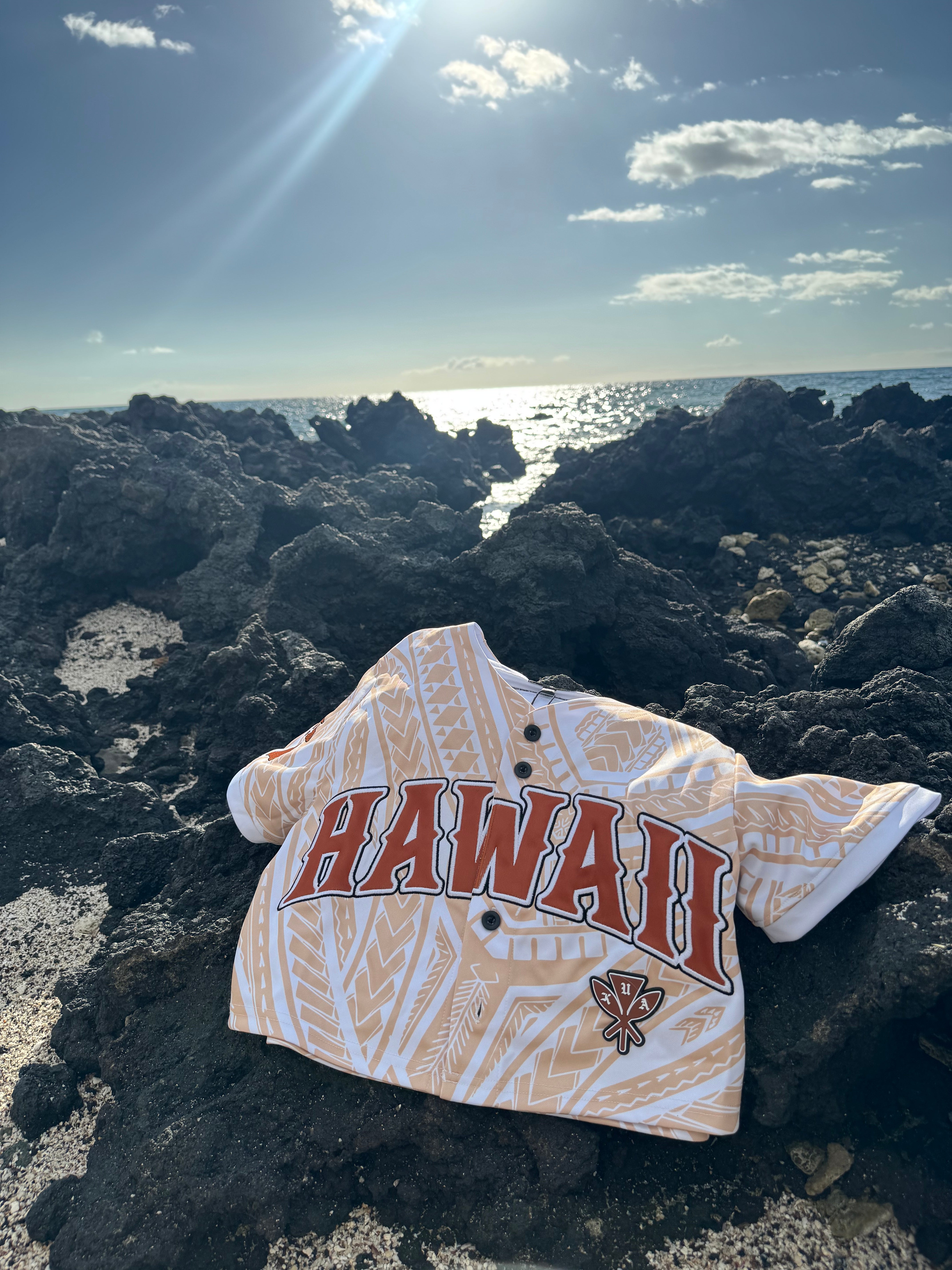 Tribal "Caramel" Baseball Crop Jersey - Hawaii