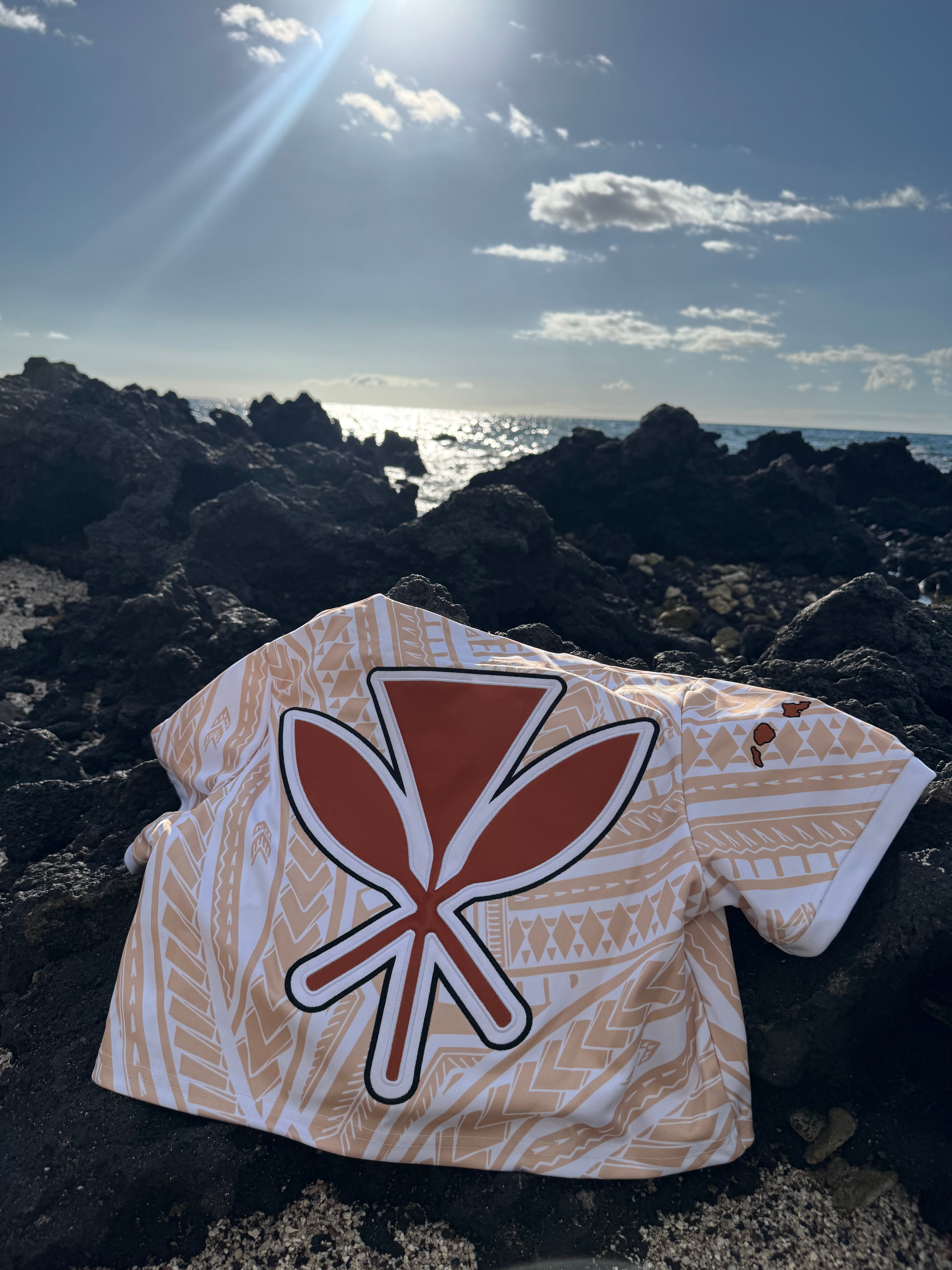 Tribal "Caramel" Baseball Crop Jersey - Hawaii