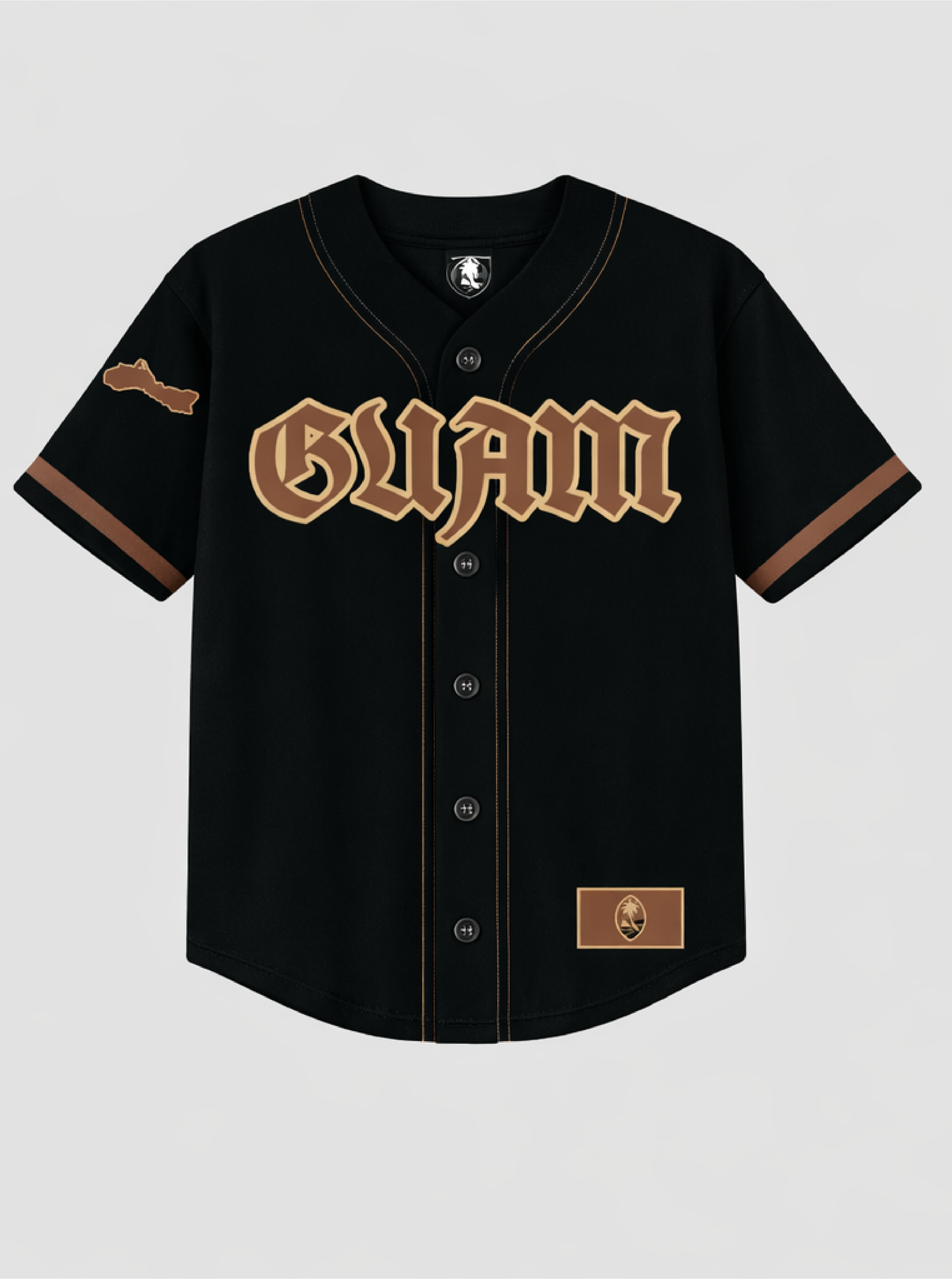 (Pre-Order) Guam OE Baseball Jersey - Black/Brown