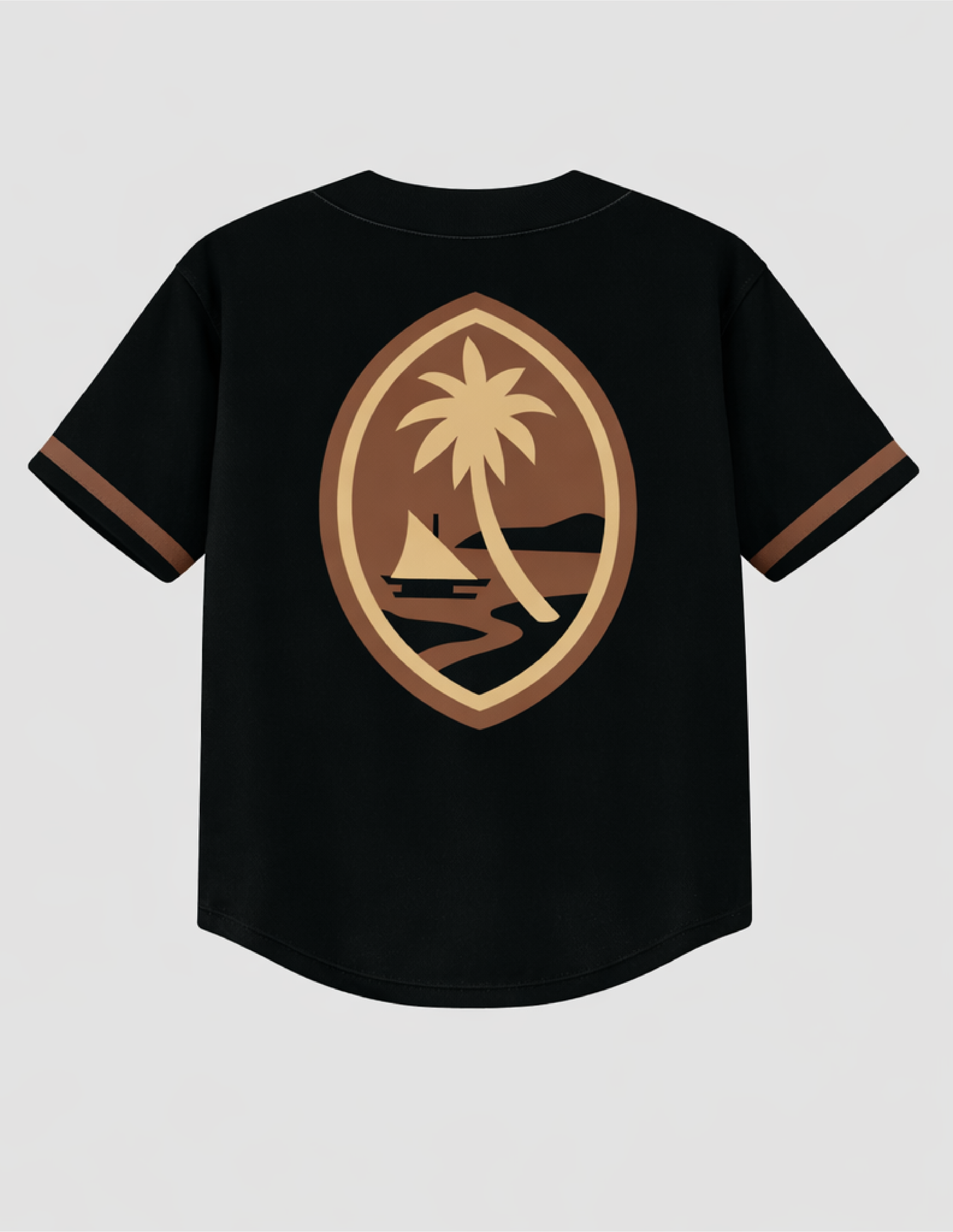 (Pre-Order) Guam OE Baseball Jersey - Black/Brown
