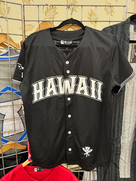 Hawaii Tribal Baseball Jersey - Black