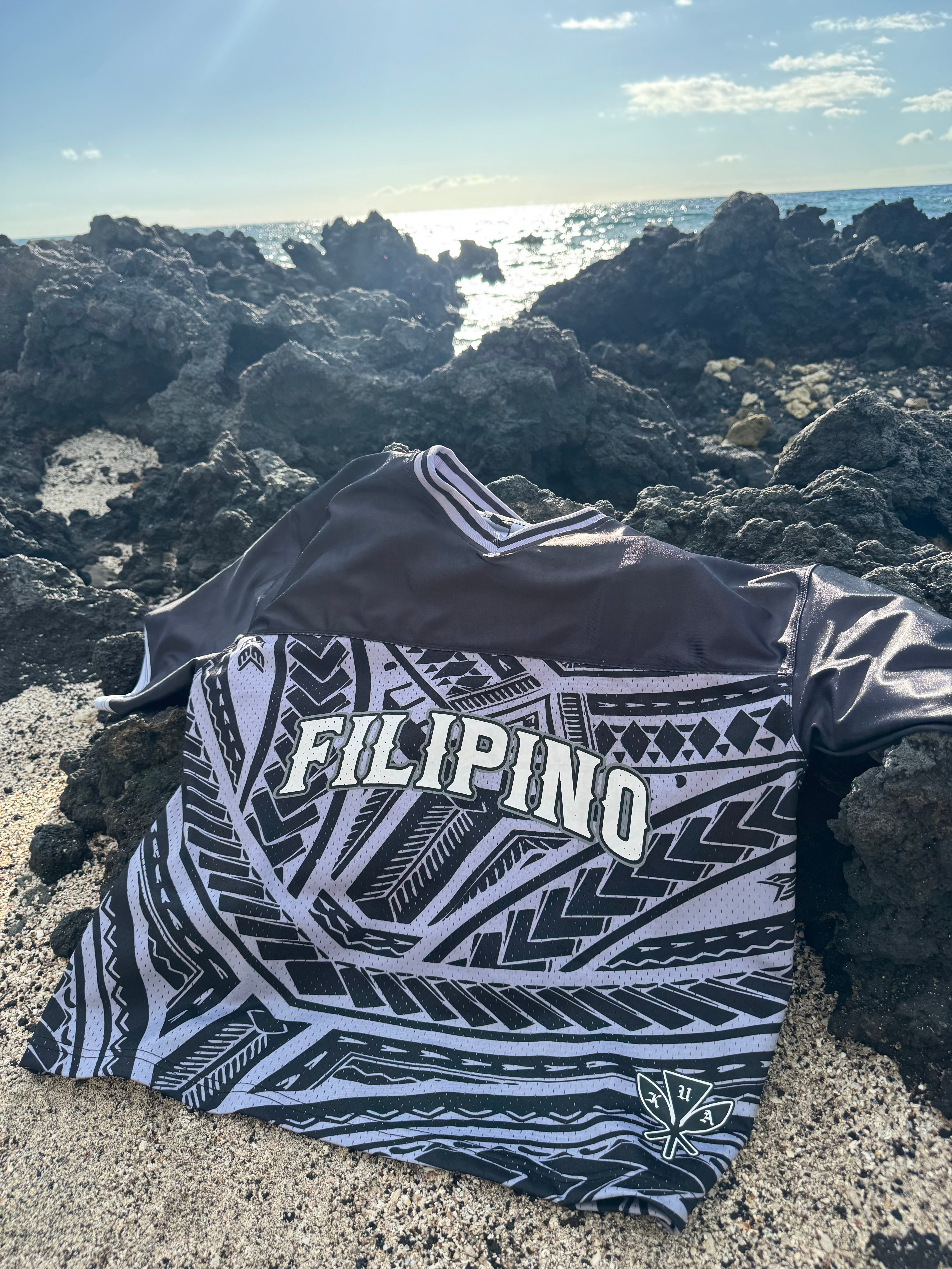Tribal Filipino Football Jersey - Black/Grey