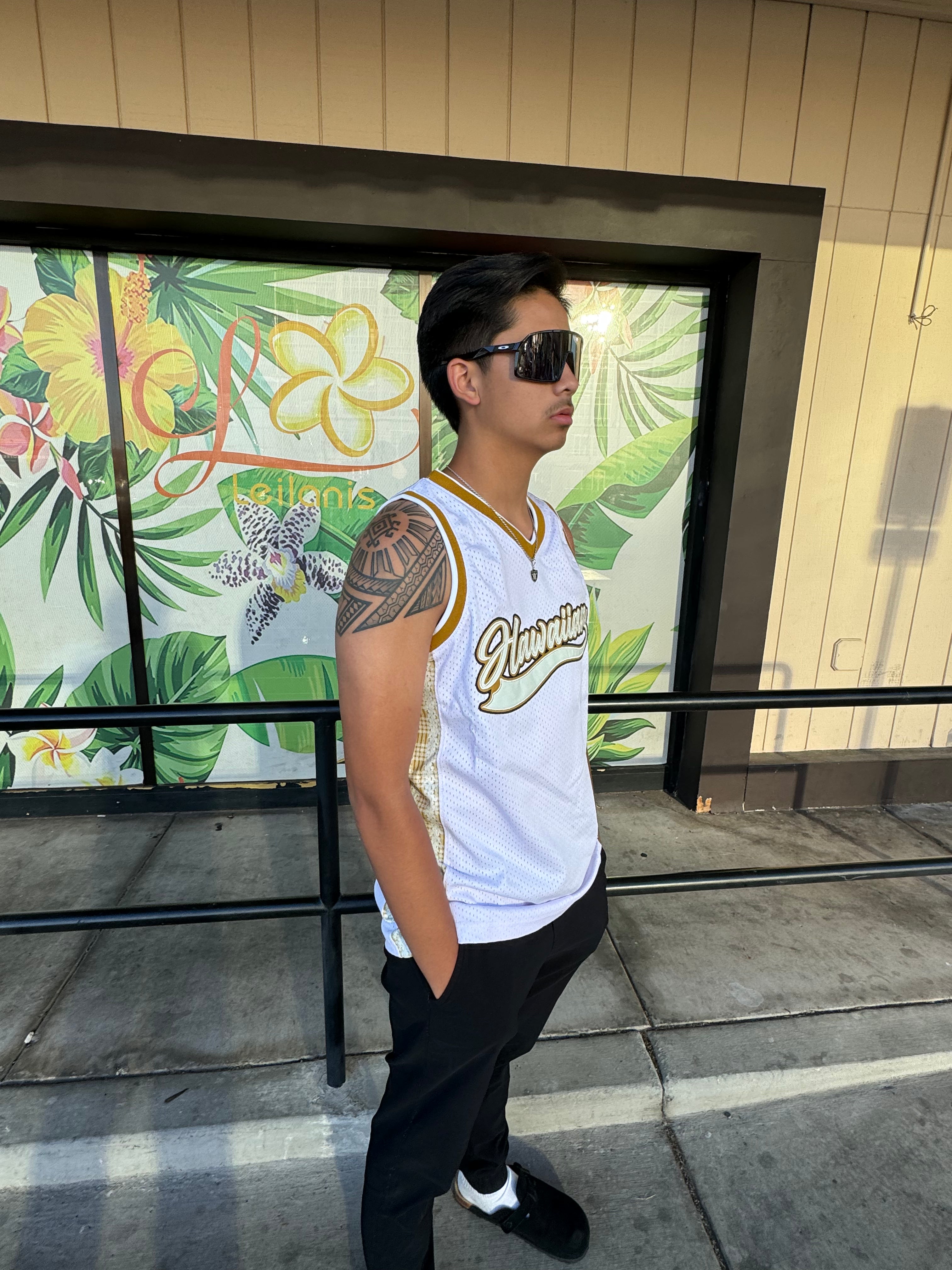 KUA BRAND - Hawaii Basketball Jersey Script Basketball Jersey - Basketball Jersey Side Profile