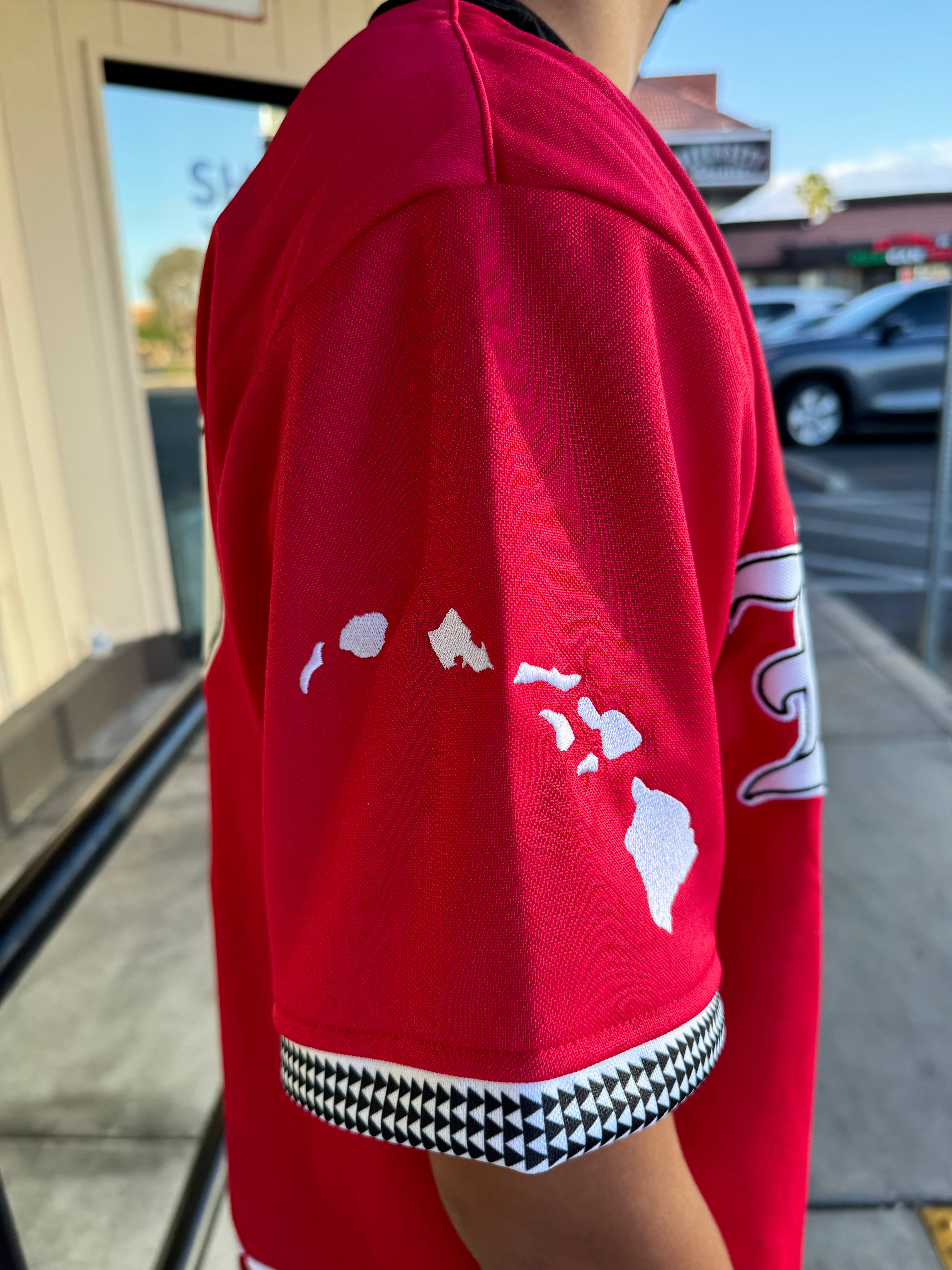 Hawaii Kahili Baseball Jersey - Cherry Red