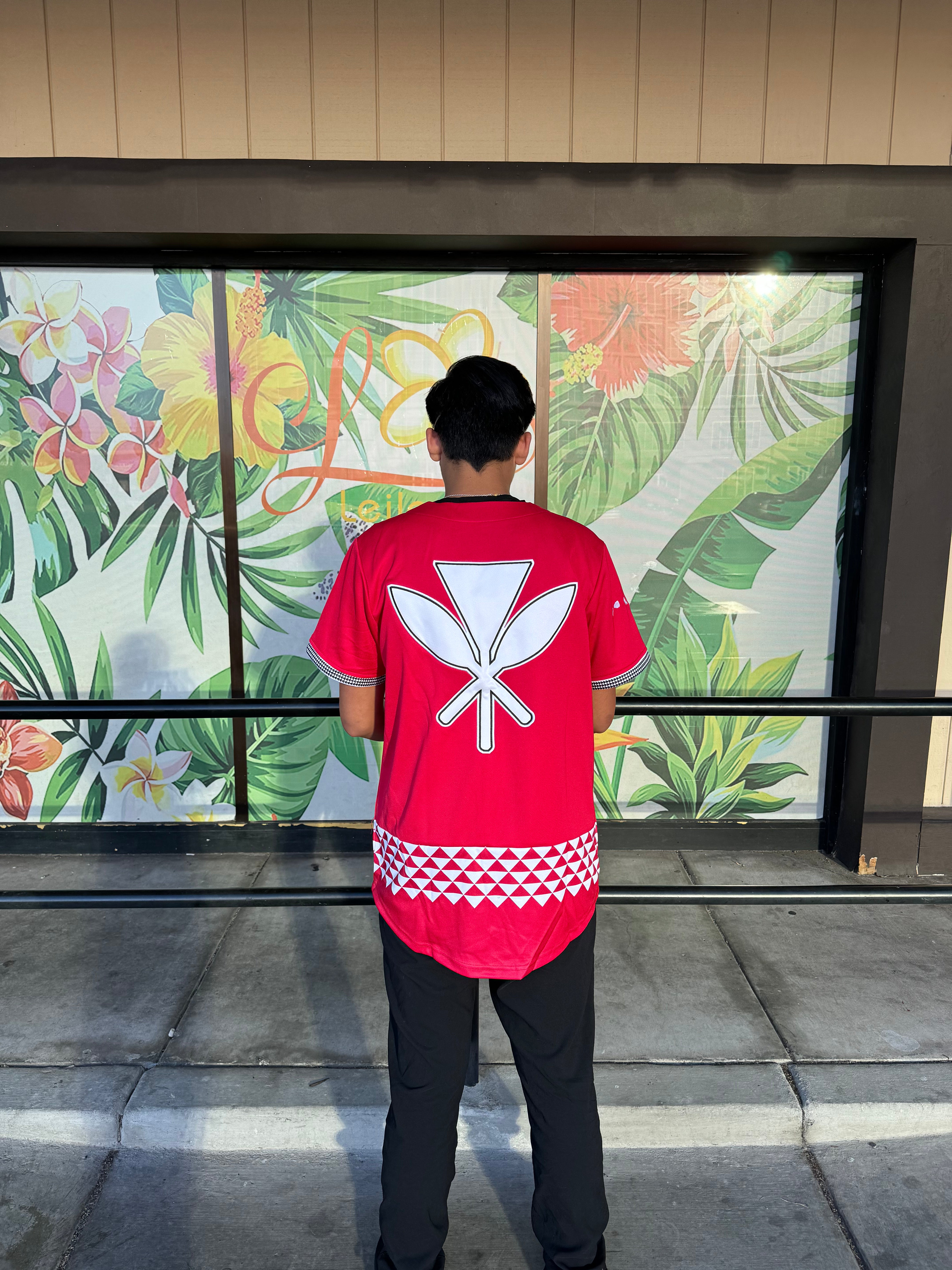 Hawaii Kahili Baseball Jersey - Cherry Red