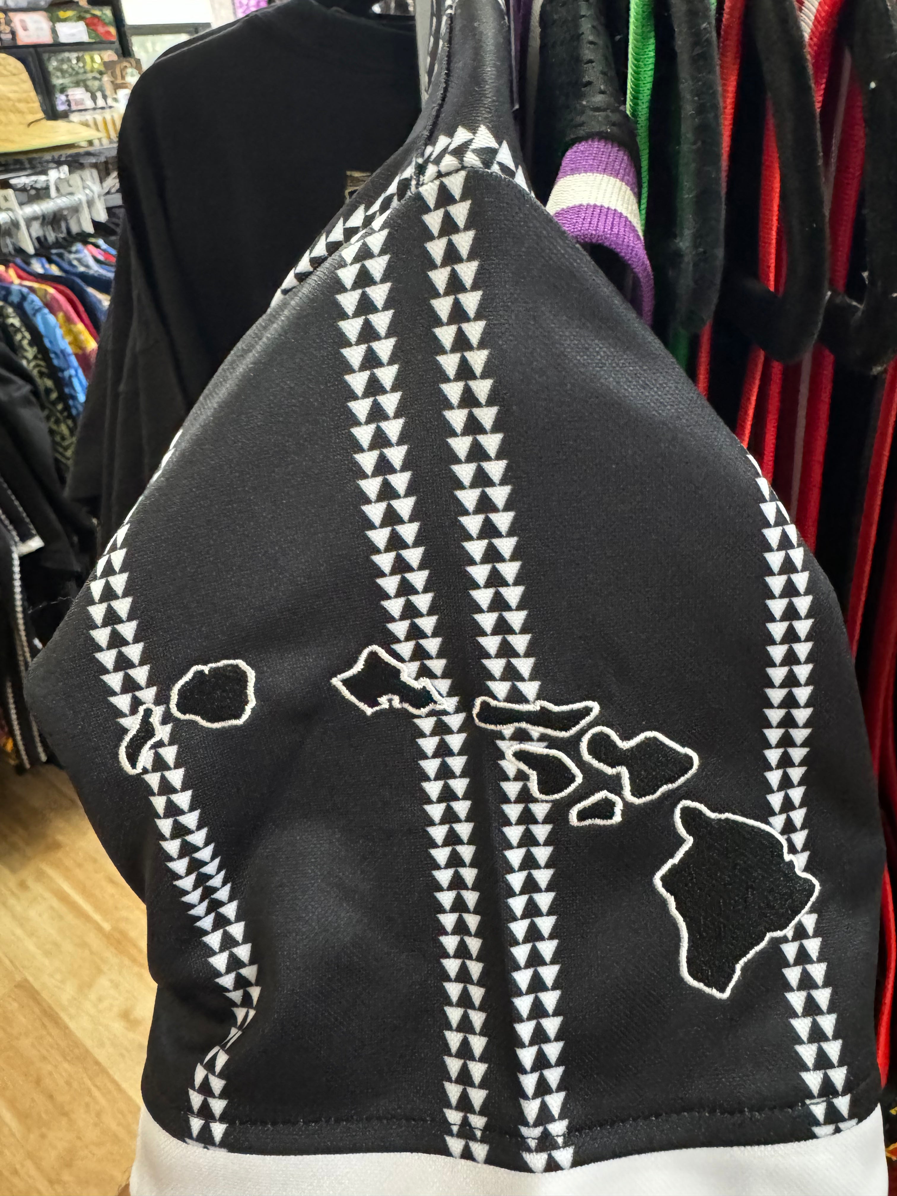 Aloha Pinstripe Baseball Jersey - Double Black