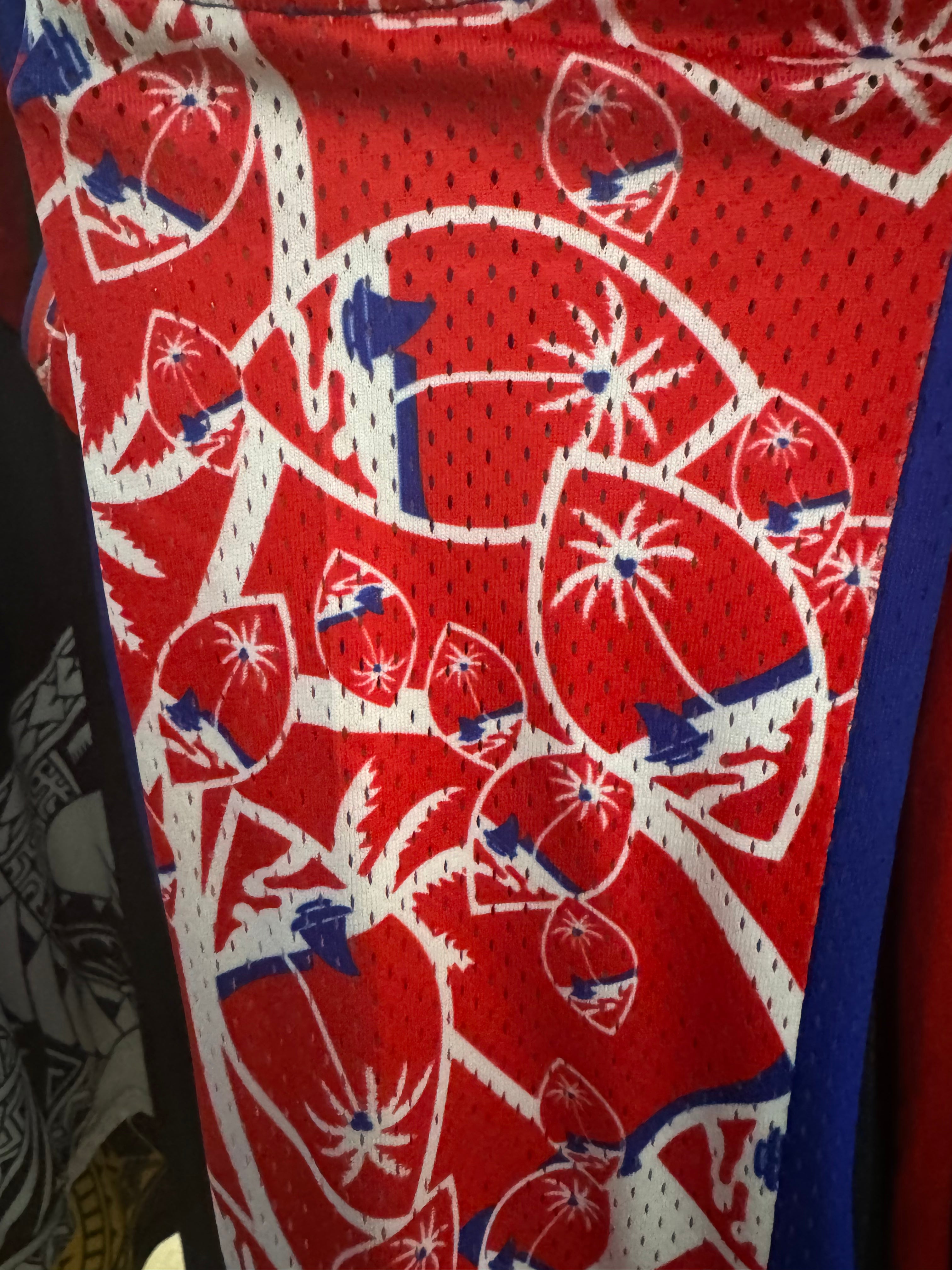 Guam Latte Stone Basketball Jersey - Blue/Red