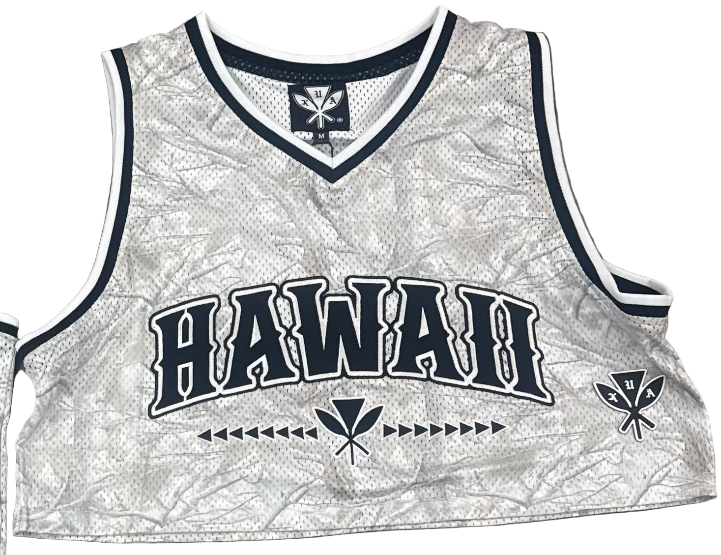 Ice Woodland Camo Basketball Crop Top  - Hawaii