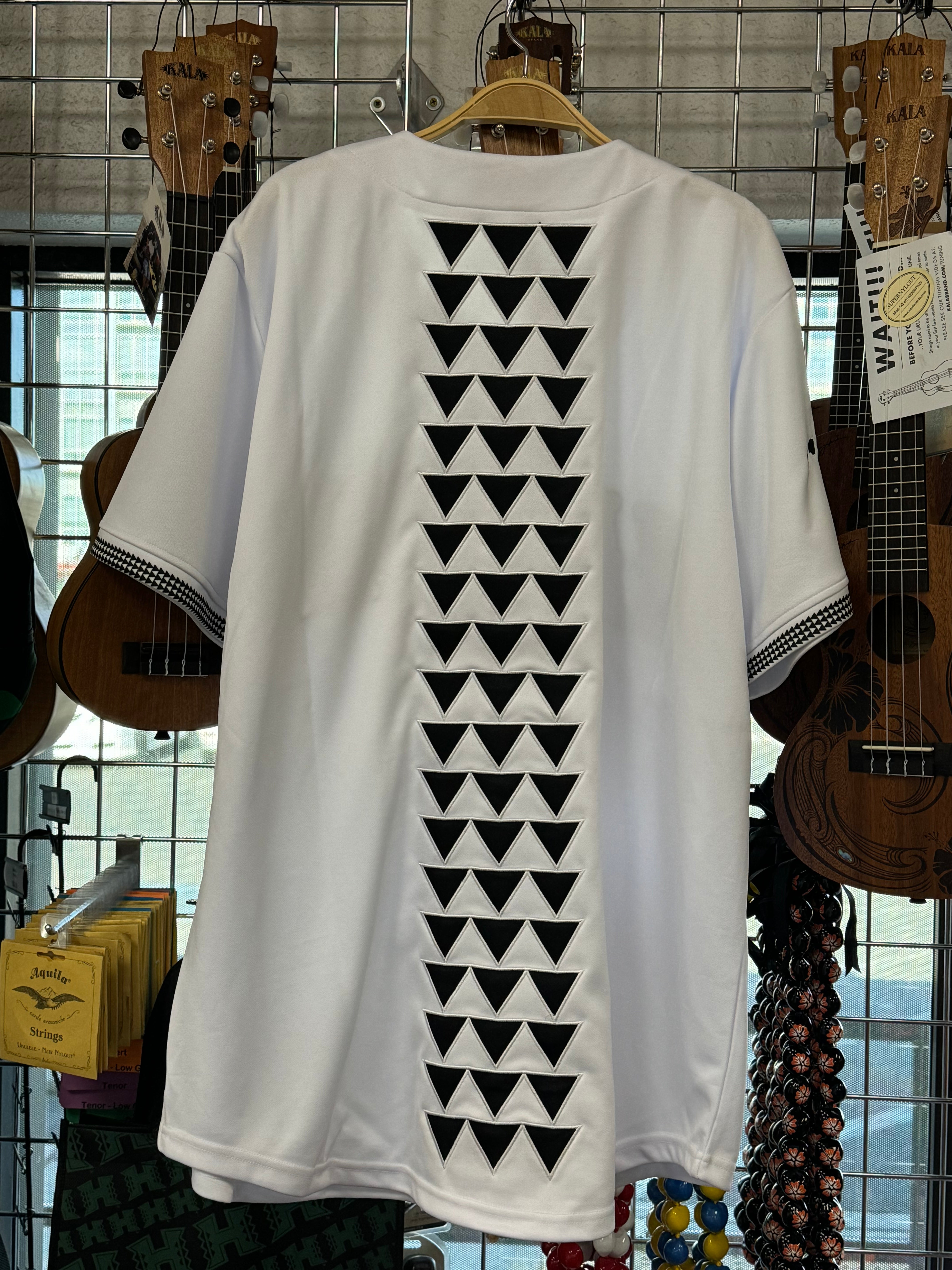 Hawaii Tribal Baseball Jersey - White