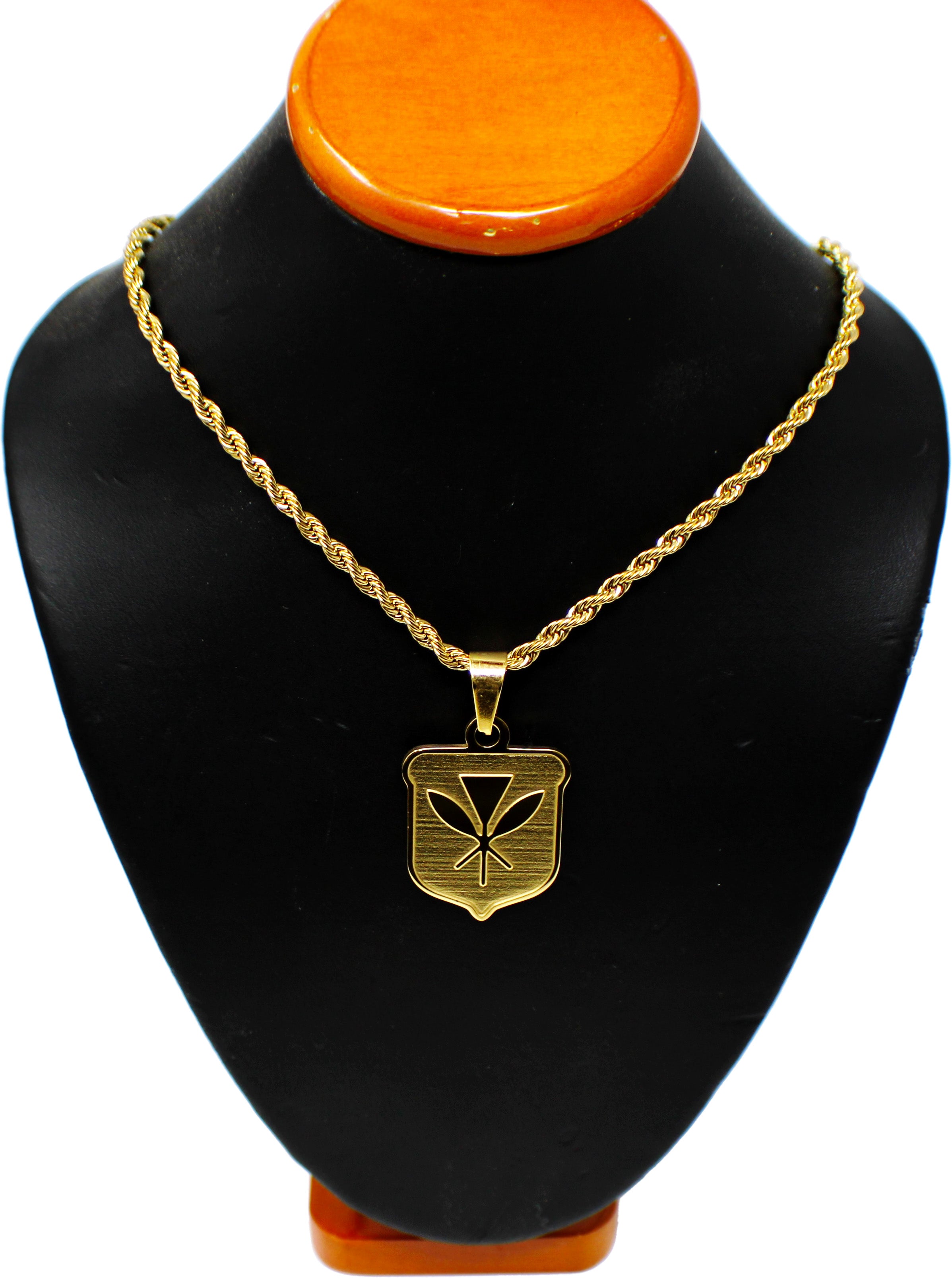 Gold Kahili Chain & Pendant